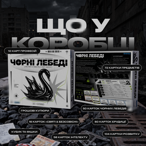 Настільна гра &laquo;Чорні Лебеді&raquo; &mdash; сатиричний симулятор виживання у сучасних реаліях 21 фото